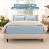 Bare Home Coverlet Set - Full/Queen - Lightweight Bed Decor - Comforter Alternative - All-Season Quilted Bedspread (Full/Queen, Light Blue) view 4