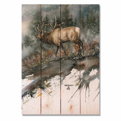 Wile E. Wood Bartholet's Day Ridge Bull Wood Wall Art, Tan