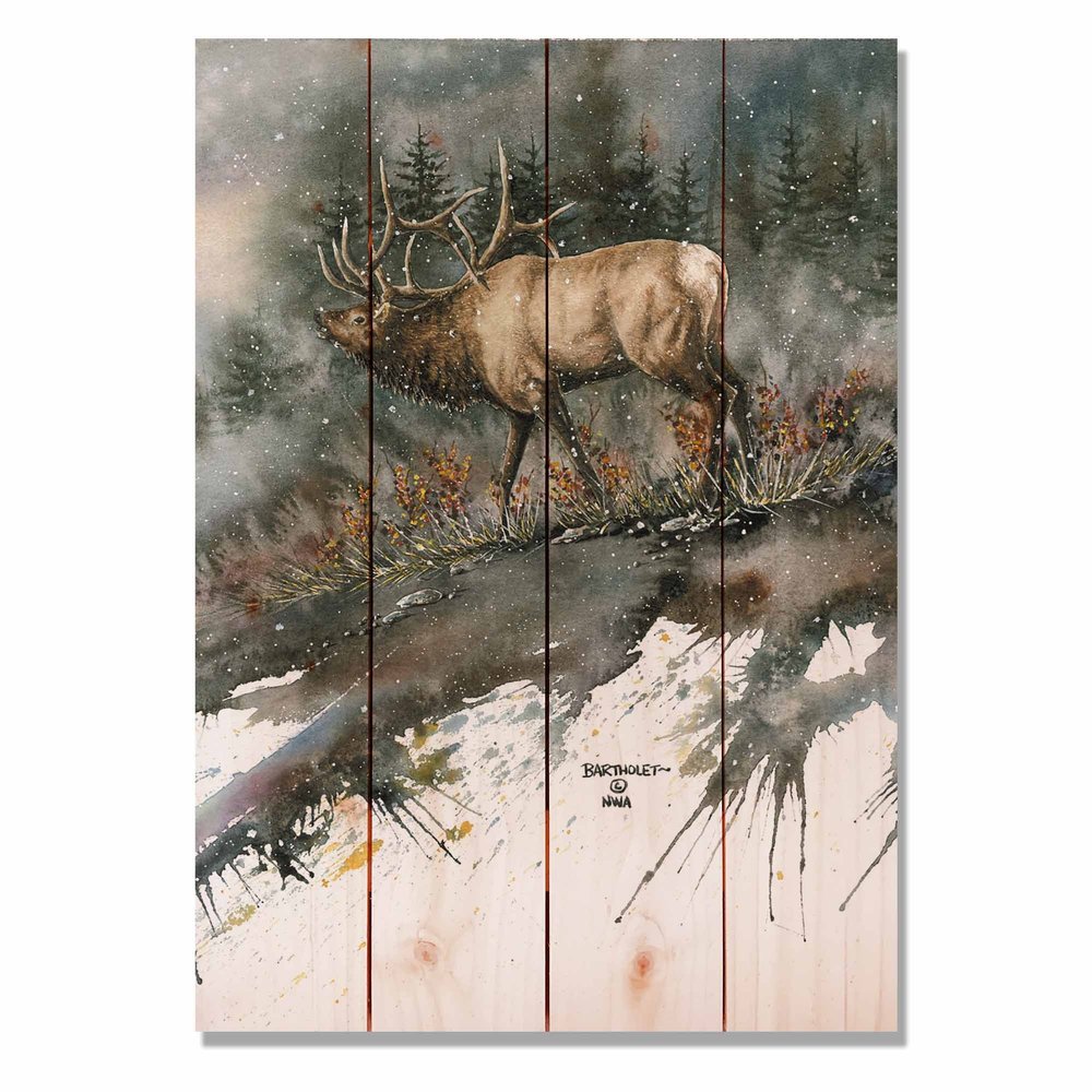Wile E. Wood Bartholet's Day Ridge Bull Wood Wall Art, Tan
