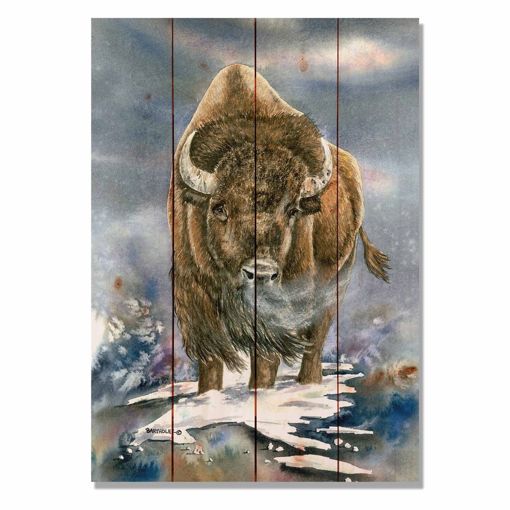 Wile E. Wood Bartholet's American Buffalo Wood Wall Art, Tan