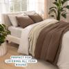 Bare Home Coverlet Set - Full/Queen - Lightweight Bed Decor - Comforter Alternative - All-Season Quilted Bedspread (Full/Queen, Cocoa) view 3