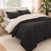 Bare Home Coverlet Set - Full/Queen - Lightweight Bed Decor - Comforter Alternative - All-Season Quilted Bedspread (Full/Queen, Black) view 1
