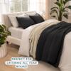 Bare Home Coverlet Set - Full/Queen - Lightweight Bed Decor - Comforter Alternative - All-Season Quilted Bedspread (Full/Queen, Black) view 3