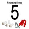 DSD Supplies ltd. Modern Floating House Number 5 | in 3 Sizes & 16 Colours Available, incl. Hidden Standoffs, Colour:Black, Size:15cm / 5.9' / 150mm view 4