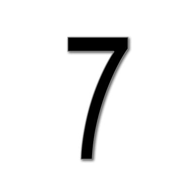 House Number 7 ARIAL Door Numbers in 3 Sizes (15, 20, 25cm / 5.9, 7.8, 9.8in) Modern Floating House Number Acrylic incl. Fixings, Colour:Black, Size:15cm / 5.9'' / 150mm
