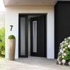 House Number 7 ARIAL Door Numbers in 3 Sizes (15, 20, 25cm / 5.9, 7.8, 9.8in) Modern Floating House Number Acrylic incl. Fixings, Colour:Black, Size:15cm / 5.9'' / 150mm view 2