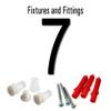 House Number 7 ARIAL Door Numbers in 3 Sizes (15, 20, 25cm / 5.9, 7.8, 9.8in) Modern Floating House Number Acrylic incl. Fixings, Colour:Black, Size:15cm / 5.9'' / 150mm view 4