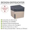 WENKO Portable Dehumidifier Cube Design, Compact and Rechargeable Dehumidifier for Bathroom, Closet, Bedroom, Garage, Covers up to 1400 Cubic Feet, 1.1lbs, Beige, 5.1 x 5.1 x 5.1 in view 2