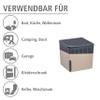 WENKO Portable Dehumidifier Cube Design, Compact and Rechargeable Dehumidifier for Bathroom, Closet, Bedroom, Garage, Covers up to 1400 Cubic Feet, 1.1lbs, Beige, 5.1 x 5.1 x 5.1 in view 4