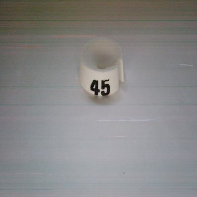 Virginia Aardvark Hanger Marker, Classic Size, White with Black Print, Bag of 25, (Size 45)