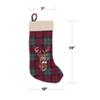 BambooMN 18" Classic Embroidered Sequined Animal Christmas Stocking - Reindeer - 3 Units view 2
