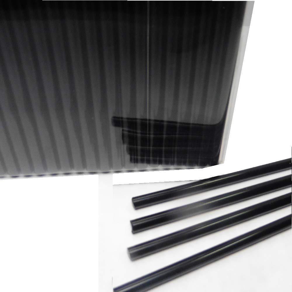 Weststone 50pcs 4" X 5/32" Black Acrylic Lollipop Sticks for Cake Pops Lollipop Candy