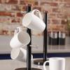 Tower T826002RB Linear Kitchen Roll Holder and Mug Tree with Weighted Base, Stainless Steel, Black and Rose Gold, 15 x 15 x 36.5 cm view 2