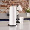 Tower T826002RB Linear Kitchen Roll Holder and Mug Tree with Weighted Base, Stainless Steel, Black and Rose Gold, 15 x 15 x 36.5 cm view 4