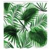 Ambesonne Palm Leaf Shower Curtain, Realistic Vivid Leaves of Palm Tree Growth Ecology Botany Themed Print, Cloth Fabric Bathroom Decor Set with Hooks, 69" W x 70" L, Fern Green White view 2