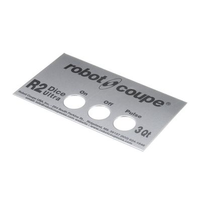 Robot Coupe Parts 407903 Front Data Plate R2UDICE (407903)