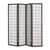 3 to 10 Panel Room Divider Square Design Black (4 Panel) view 1