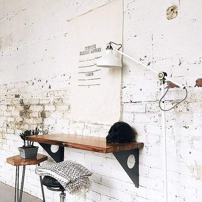 FOF FRIEND OF FAMILY Industrial Rustic Wall-Mounted Drop-Leaf Table, Dining Table Desk, Pine Wood Wall-Mounted Bar Tables (47"X14")