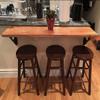 FOF FRIEND OF FAMILY Industrial Rustic Wall-Mounted Drop-Leaf Table, Dining Table Desk, Pine Wood Wall-Mounted Bar Tables (47"X14") view 3