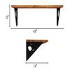 FOF FRIEND OF FAMILY Industrial Rustic Wall-Mounted Table, Dining Table Desk, Pine Wood Wall-Mounted Bar Tables (40"X14") view 2