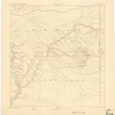 YellowMaps La Sal UT topo map, 1:250000 Scale, 1 X 1 Degree, Historical, 1885, Updated 1909, 20 x 16.8 in - Tyvek