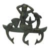 Hampton Nautical G-54-755-BRONZE Cast Iron Mermaid with Dolphin Hooks, Rustic Bronze, 9" view 2