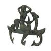 Hampton Nautical G-54-755-BRONZE Cast Iron Mermaid with Dolphin Hooks, Rustic Bronze, 9" view 3