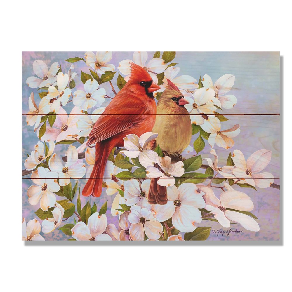 Wile E. Wood Giordano's Cardinals Wood Wall Art, Tan