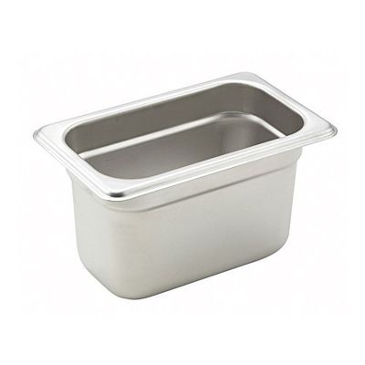 Value Series 222094931 22 Gauge Stainless Steel Steam Table Pan, Ninth-Size, 1-1/8 Quart
