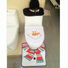Christmas Decorations Toilet,Faber3 4PCS Set Fancy Snowman Toilet Seat Cover and Rug Bathroom Set Christmas Decor for Christmas Decoration Supplies view 1