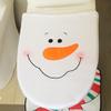 Christmas Decorations Toilet,Faber3 4PCS Set Fancy Snowman Toilet Seat Cover and Rug Bathroom Set Christmas Decor for Christmas Decoration Supplies view 3