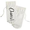 The Cotton & Canvas Co. Cheers! Wine Bag, Bottle Cover, Party Table Decoration and Holiday Gift Bag view 2
