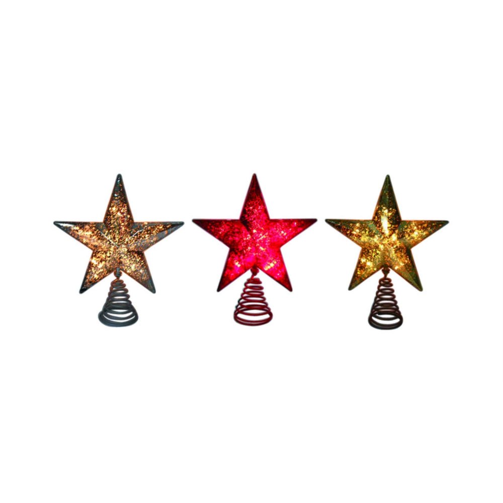 Celebrations Christmas Star Tree Topper Assorted Plastic 8.5 inch 1 pk