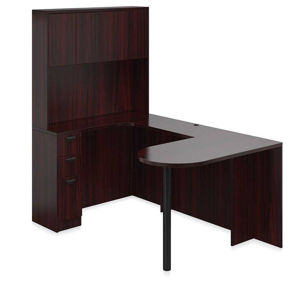 OTG Mahogany SL-F Executive Bullet Desk Suite