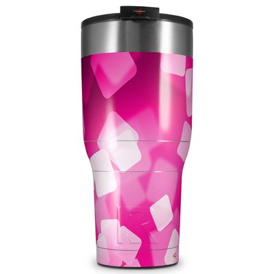 WraptorSkinz Skin Wrap compatible with 2017 and newer RTIC Tumblers 30oz Bokeh Squared Hot Pink (TUMBLER NOT INCLUDED)