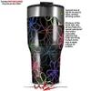 WraptorSkinz Skin Wrap compatible with 2017 and newer RTIC Tumblers 30oz Kearas Flowers on Black (TUMBLER NOT INCLUDED) view 2