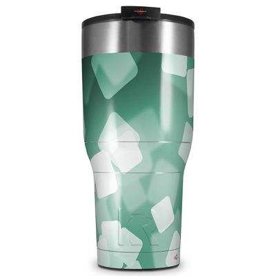 WraptorSkinz Skin Wrap compatible with 2017 and newer RTIC Tumblers 30oz Bokeh Squared Seafoam Green (TUMBLER NOT INCLUDED)