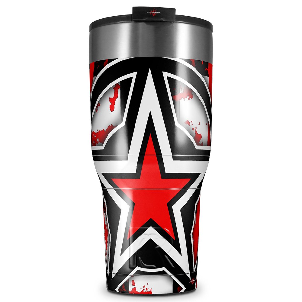 WraptorSkinz Skin Wrap compatible with 2017 and newer RTIC Tumblers 30oz Star Checker Splatter (TUMBLER NOT INCLUDED)