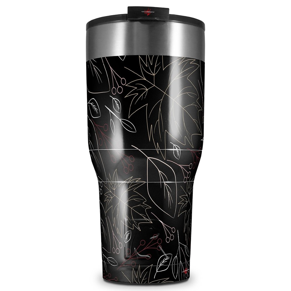 WraptorSkinz Skin Wrap compatible with 2017 and newer RTIC Tumblers 30oz Fall Pink White Brown (TUMBLER NOT INCLUDED)