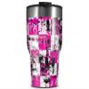 WraptorSkinz Skin Wrap compatible with 2017 and newer RTIC Tumblers 30oz Pink Graffiti (TUMBLER NOT INCLUDED) view 1
