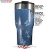 WraptorSkinz Skin Wrap compatible with 2017 and newer RTIC Tumblers 30oz Bokeh Butterflies Blue (TUMBLER NOT INCLUDED) view 2