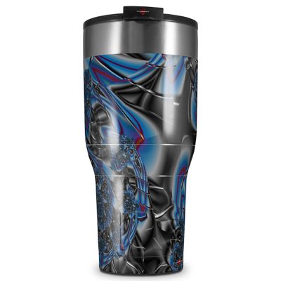 WraptorSkinz Skin Wrap compatible with 2017 and newer RTIC Tumblers 30oz Broken Plastic (TUMBLER NOT INCLUDED)