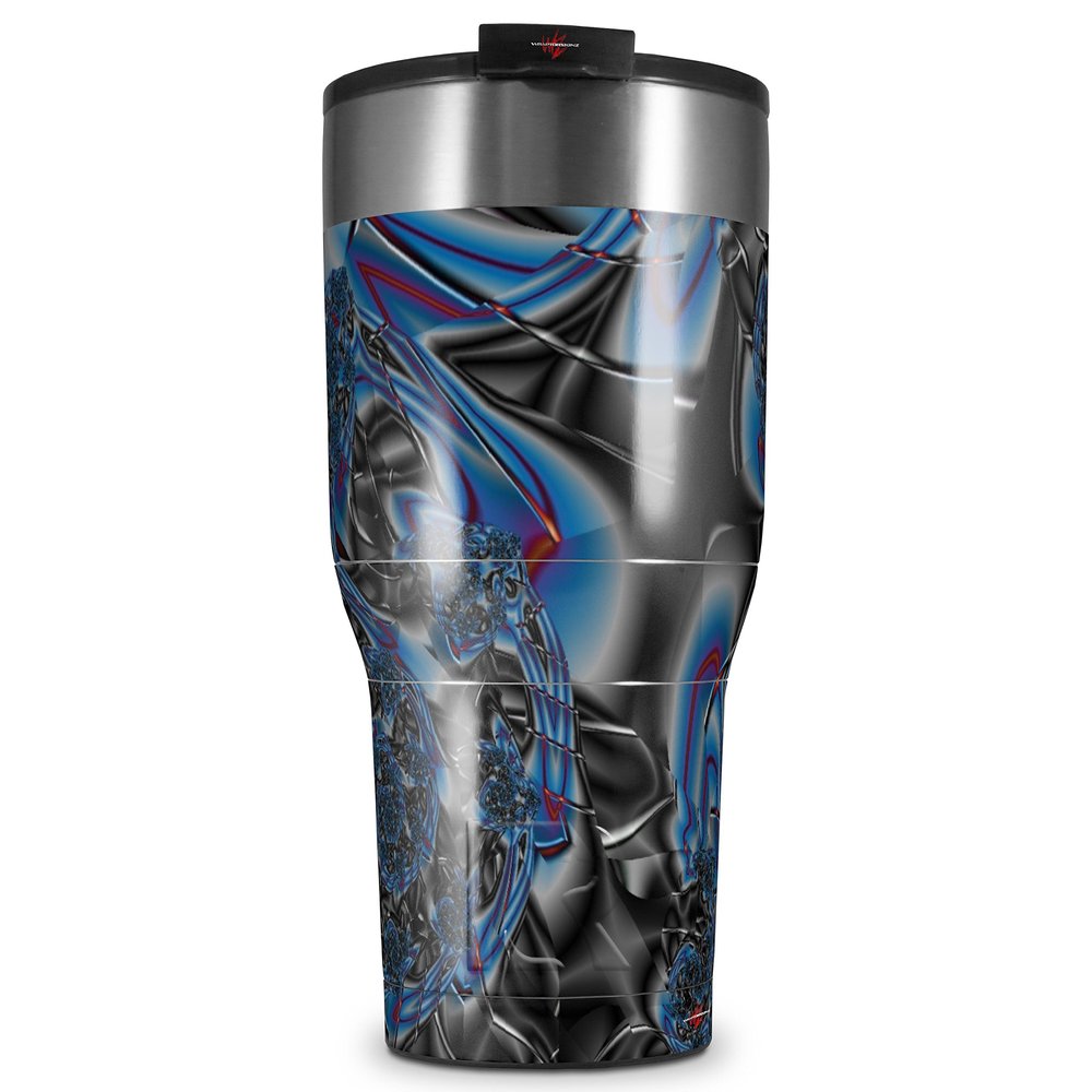 WraptorSkinz Skin Wrap compatible with 2017 and newer RTIC Tumblers 30oz Broken Plastic (TUMBLER NOT INCLUDED)