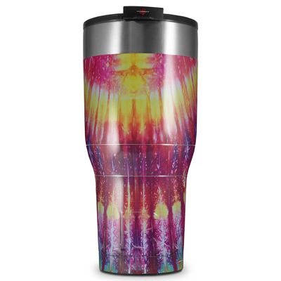 WraptorSkinz Skin Wrap compatible with 2017 and newer RTIC Tumblers 30oz Tie Dye Rainbow Stripes (TUMBLER NOT INCLUDED)