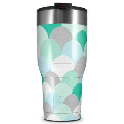 WraptorSkinz Skin Wrap compatible with 2017 and newer RTIC Tumblers 30oz Brushed Circles Seafoam (TUMBLER NOT INCLUDED)