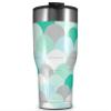 WraptorSkinz Skin Wrap compatible with 2017 and newer RTIC Tumblers 30oz Brushed Circles Seafoam (TUMBLER NOT INCLUDED) view 1