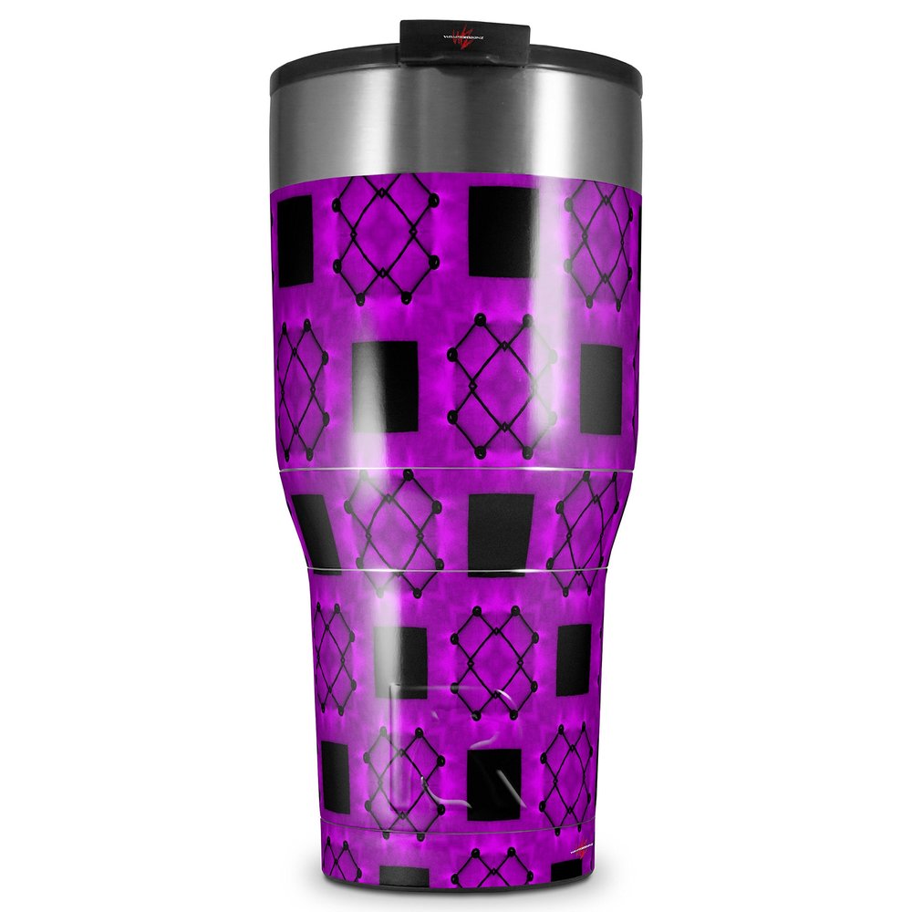 WraptorSkinz Skin Wrap compatible with 2017 and newer RTIC Tumblers 30oz Criss Cross Purple (TUMBLER NOT INCLUDED)