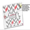 WraptorSkinz Skin Wrap compatible with 2017 and newer RTIC Tumblers 30oz Chevrons Gray And Coral (TUMBLER NOT INCLUDED) view 4