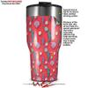 WraptorSkinz Skin Wrap compatible with 2017 and newer RTIC Tumblers 30oz Seahorses and Shells Coral (TUMBLER NOT INCLUDED) view 2