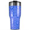 WraptorSkinz Skin Wrap compatible with 2017 and newer RTIC Tumblers 30oz Gothic Punk Pattern Blue (TUMBLER NOT INCLUDED) view 1